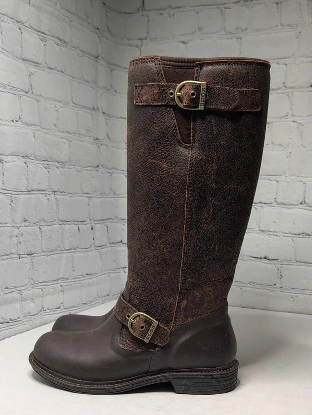 Bogs McKenna Knee High All Weather Waterproof Leather Riding Boots